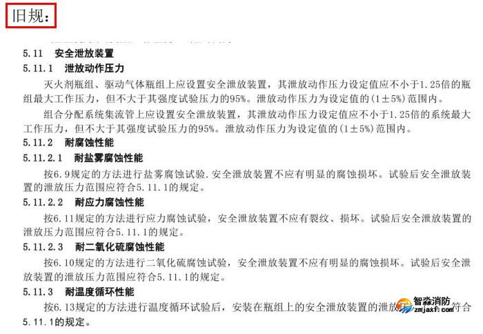更改了安全泄放裝置泄放動作壓力要求、安全泄放裝置動作試 驗方法